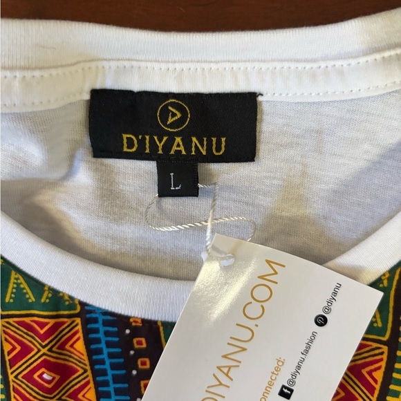 Diyanu kids white and red daishiki tee - Picture 2 of 4